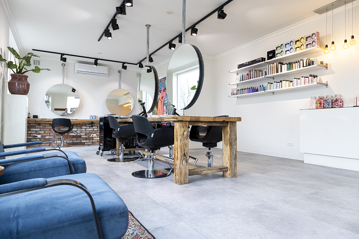 De kappersstudio van Studio Moss